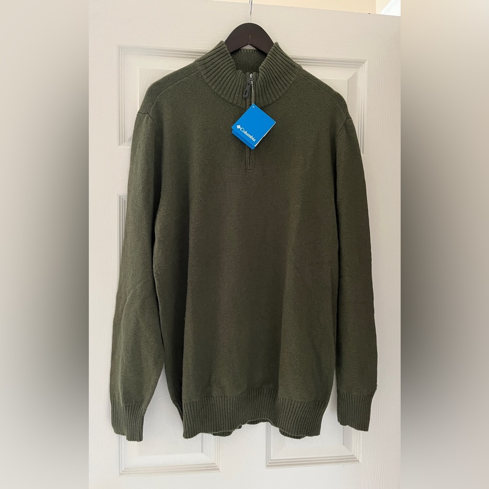 NWT* 🌲Columbia Spruce Bluff Half Zip Sweater Green Men’s Large